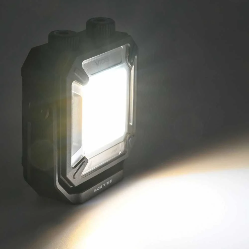 Darbinis LED žibintuvėlis Luminus SST20 10W + COB 15W, Raudona/Žalia šviesa, 1500Lm, 2x18650 2200mAh, VIDEX VLF-M048 – Magnetinis fiksavimas ir Powerbank