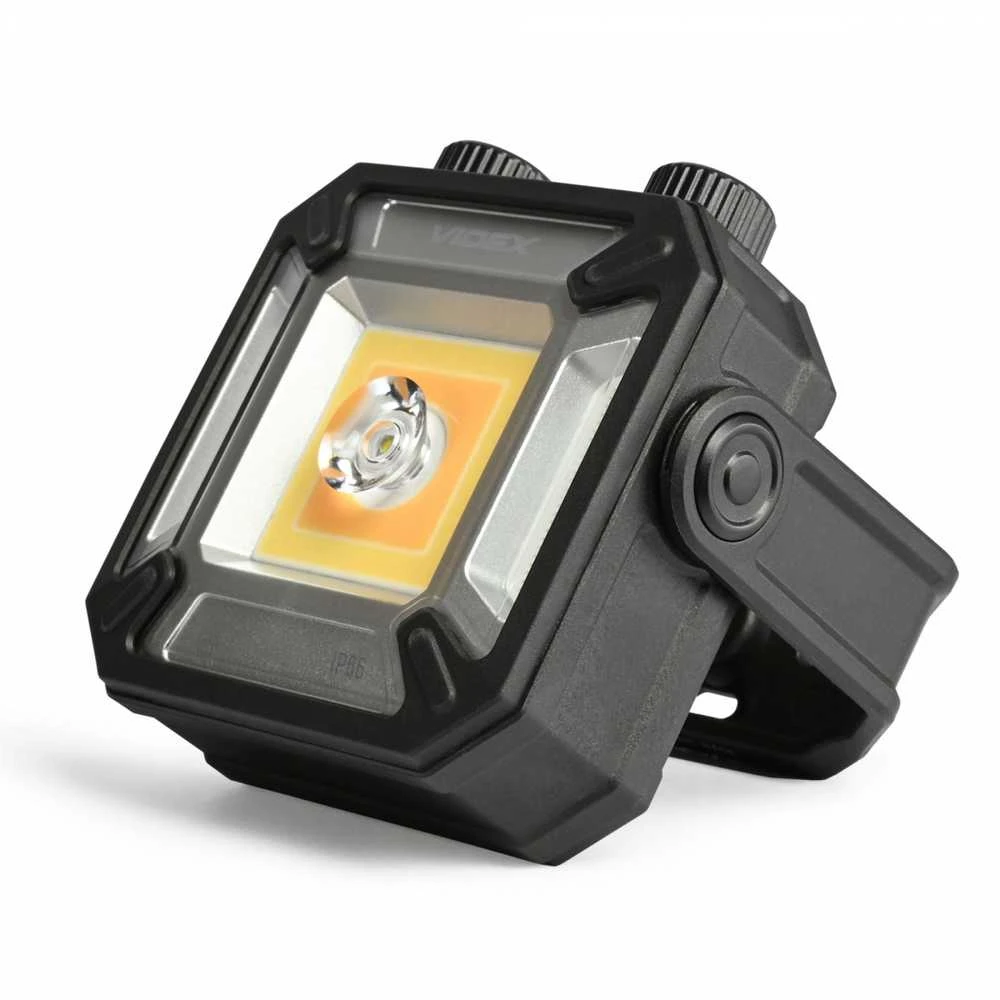 Darbinis LED žibintuvėlis Luminus SST20 10W + COB 15W, Raudona/Žalia šviesa, 1500Lm, 2x18650 2200mAh, VIDEX VLF-M048 – Magnetinis fiksavimas ir Powerbank