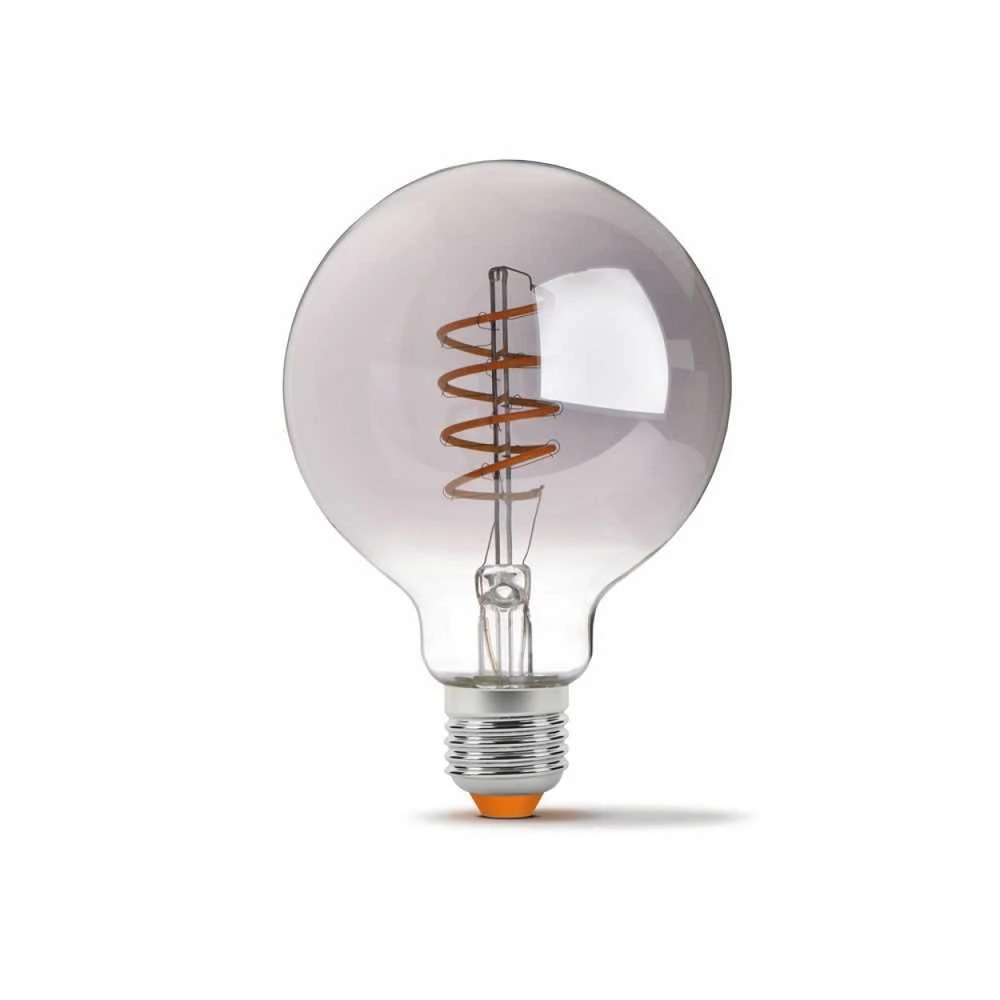 Kaitrinė (Filament) LED lemputė E27 4W 100Lm 1800K kampas<360* Dimeriuojama, VIDEX VLE-G95FGD-04271 | G95 – Pilno stiklo korpusas ir 360° šviesos sklaida