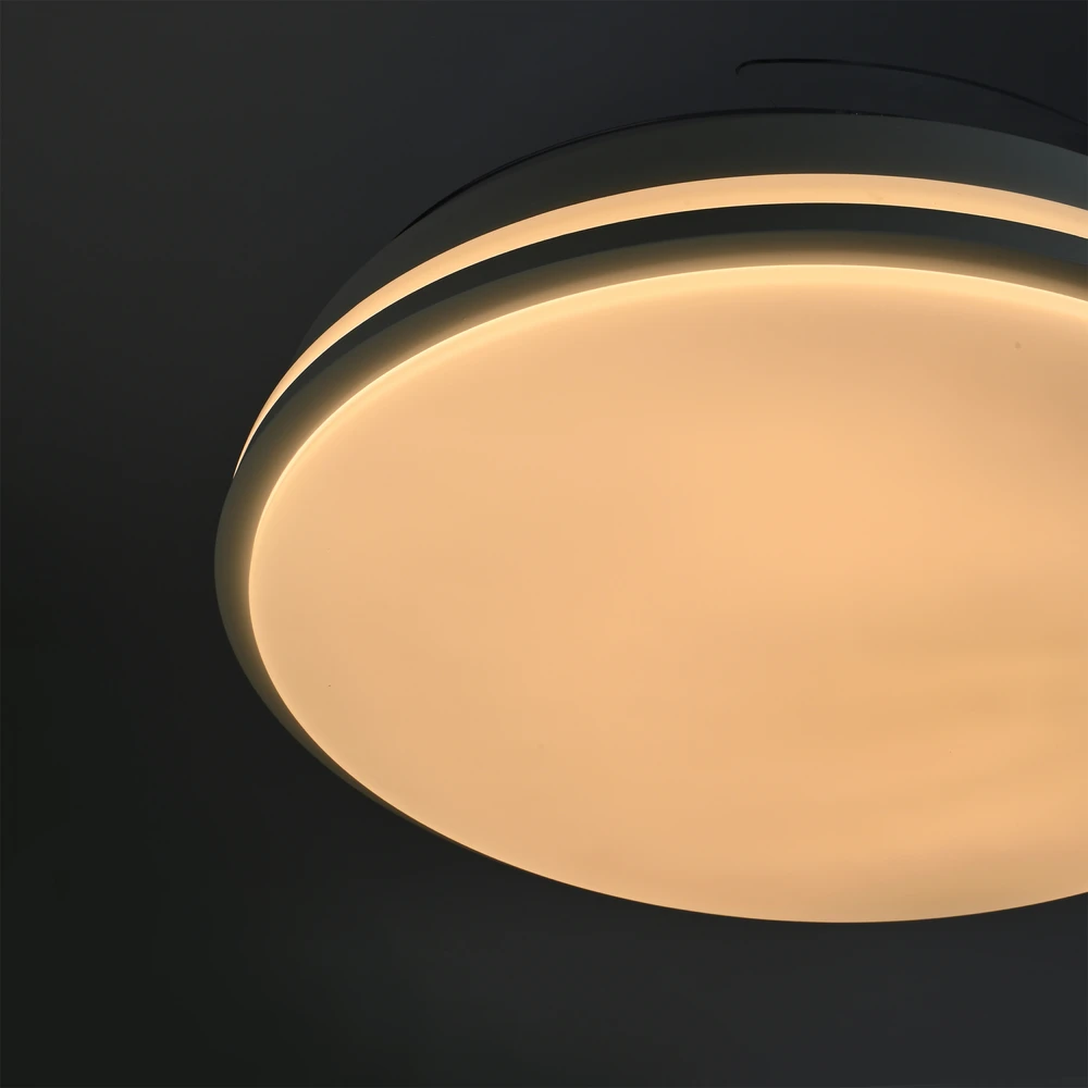 Lubinis šviestuvas Dimeriuojama LED lubinė lempa su ventiliatoriumi ir pultu 60W 5400Lm 3000K-4200K-6000K IP20 VIDEX VL-CLF01-60CB | juoda – Įmontuotas oro ventiliatorius su 6 režimais ir nuotolinio valdymo pulteliu