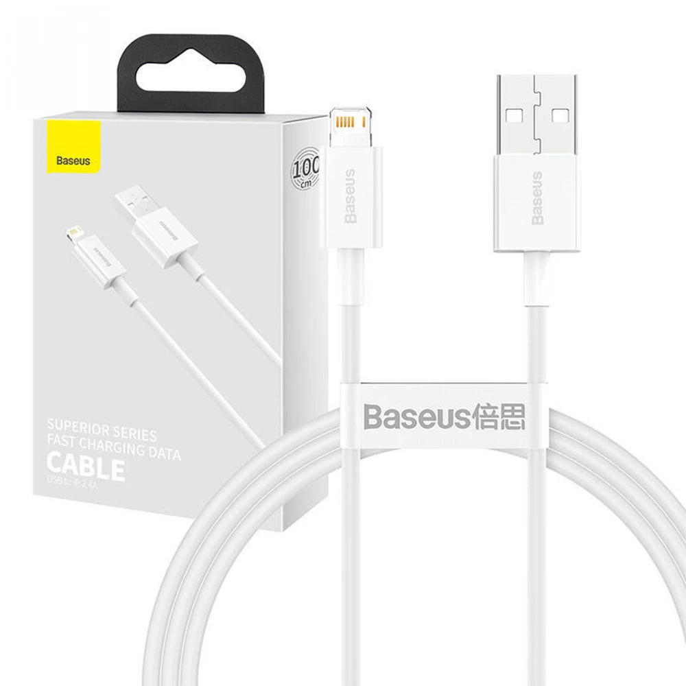 Kabelis USB A - IP Lightning 1.0m baltas Superior serijos BASEUS