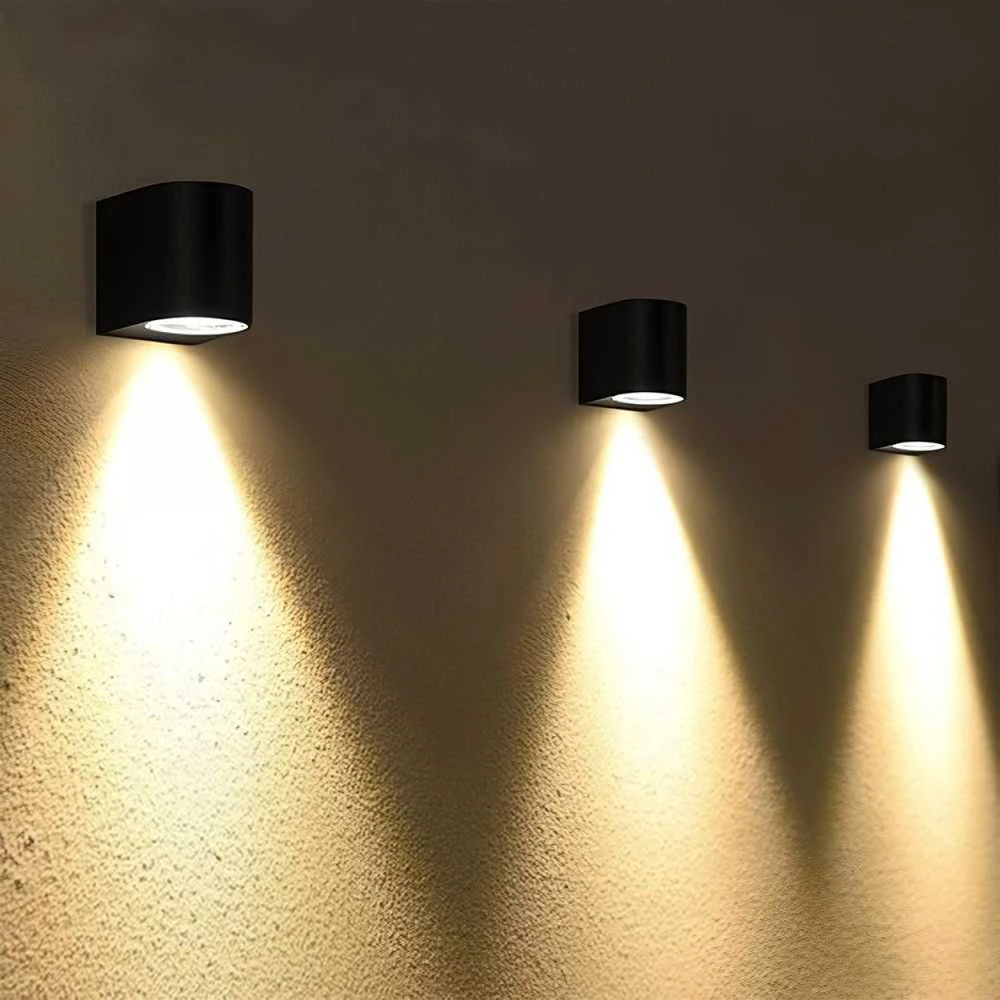 Fasado šviestuvas LED 3W 270Lm 2700K IP54, VIDEX VL-AR031-032B | PELLE-Juodas (šiltai balta šviesa), juodas – Smūgiams atsparus korpusas