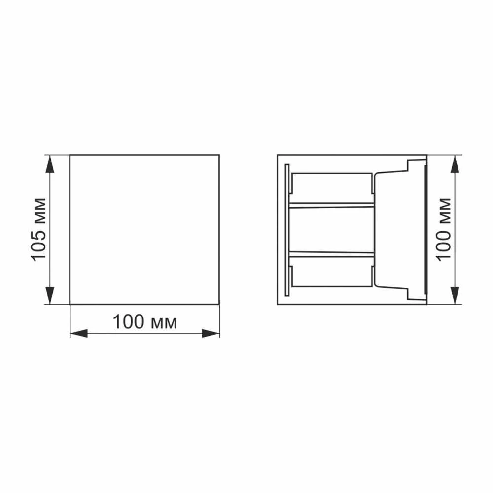 Fasado šviestuvas dvipusis LED 6W 520Lm 2700K IP54, VIDEX VL-AR04-062B | ERIC-Juodas (šiltai balta šviesa), juodas – Dvipusis šviesos srautas