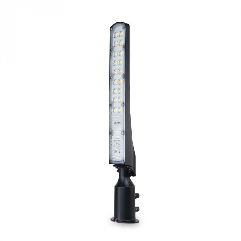 LED gatvės šviestuvas 50W 4500Lm 5000K IP65, VIDEX VL-SLE18-0505 | juodas – Kompaktiška konstrukcija saugiam ir tolygiam kiemų apšvietimui