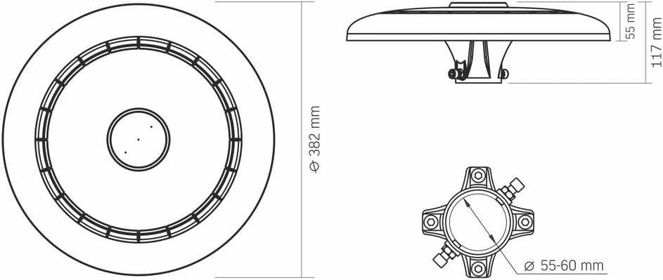 LED parko šviestuvas 80-100-120W 16800Lm 3000/5000/6500K IP65 220V, VIDEX VL-SLP01-120B – Reguliuojama galia ir keičiamas šviesos tonas viešųjų erdvių apšvietimui