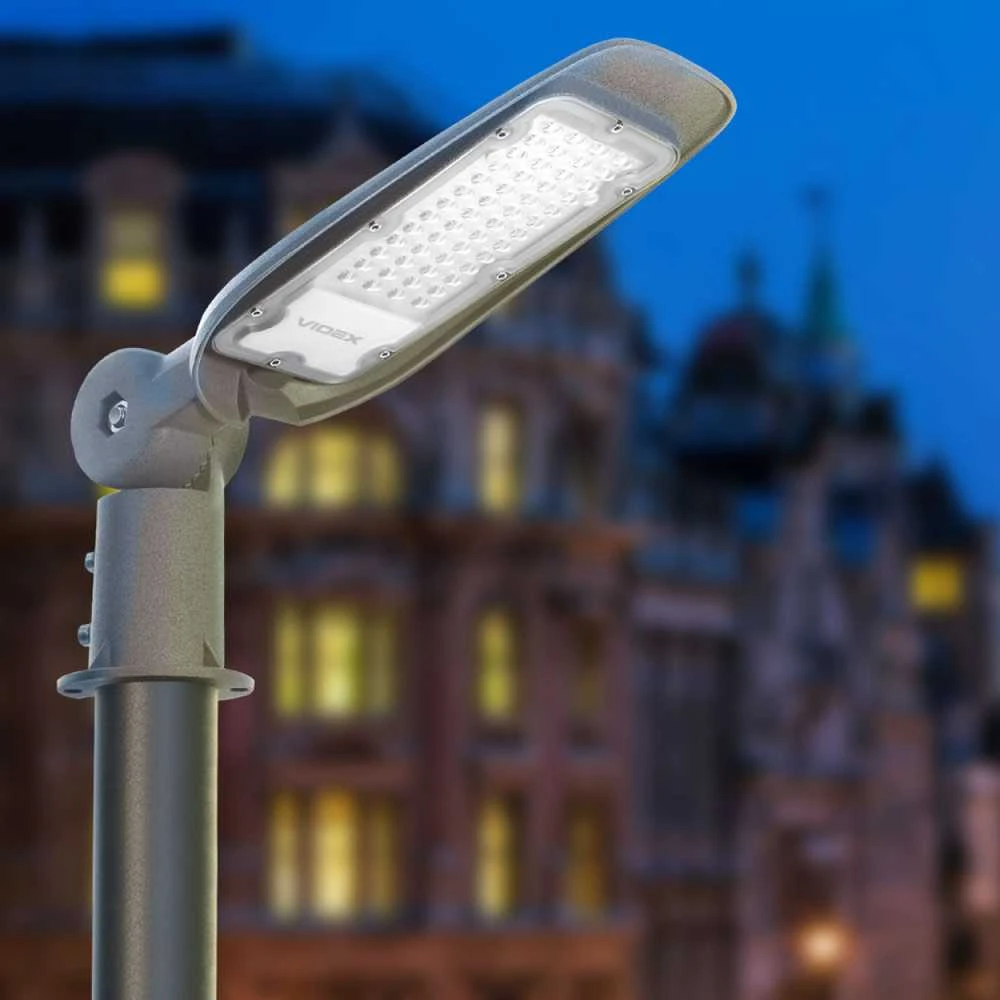 LED gatvės šviestuvas 30W 2700Lm 5000K, VIDEX VLE-SLe14-305 | STREET-LED-LEYA – Patvarus korpusas ir patikimas pėsčiųjų šaligatvių apšvietimas be akinimo