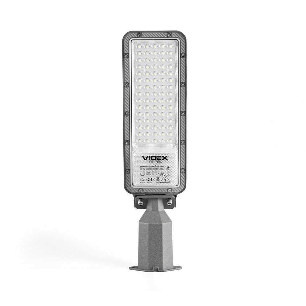 LED gatvės šviestuvas 50W 5500Lm 5000K IP65 220V, VIDEX VL-SLE17-0505 – Kompaktiška konstrukcija saugiam ir tolygiam kiemų apšvietimui