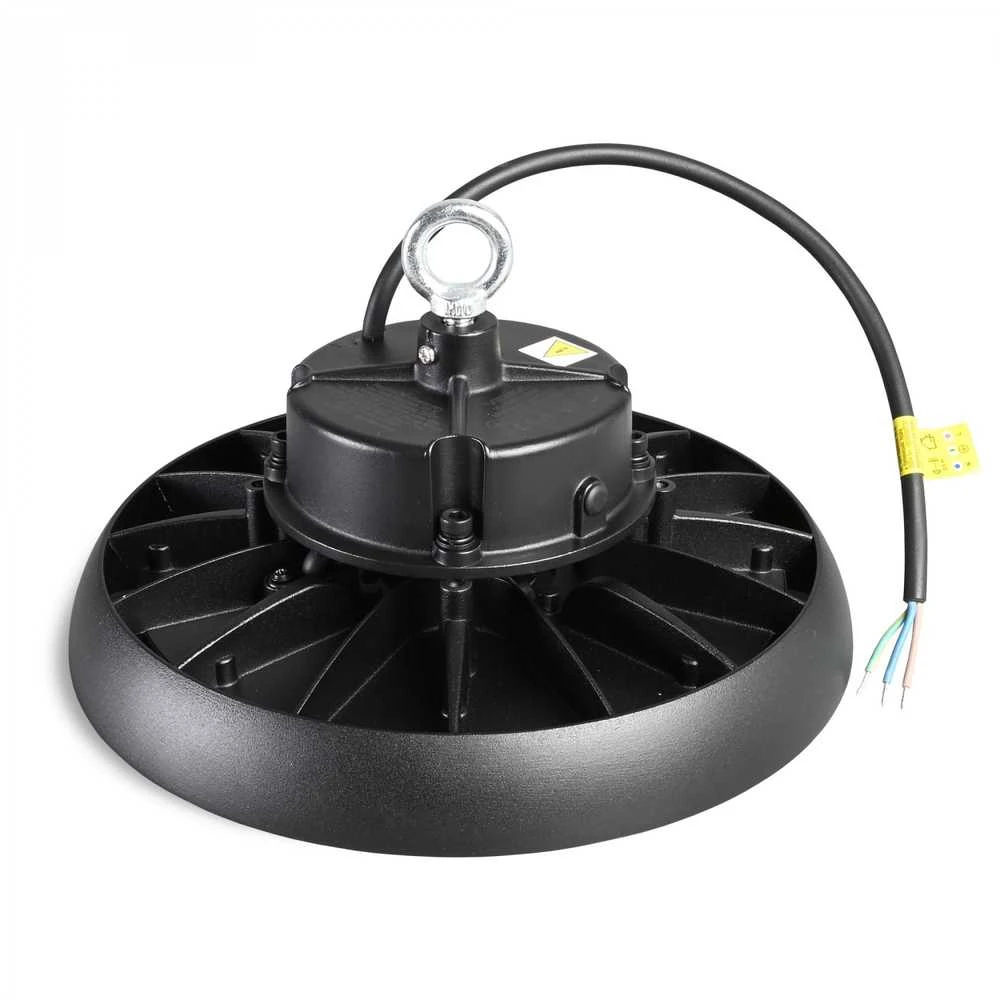 Pramoninis High Bay šviestuvas LED 100W 18000Lm 5000K IP65, VIDEX VL-HB01-1005B – Masyvus aliuminio radiatorius aušinimui
