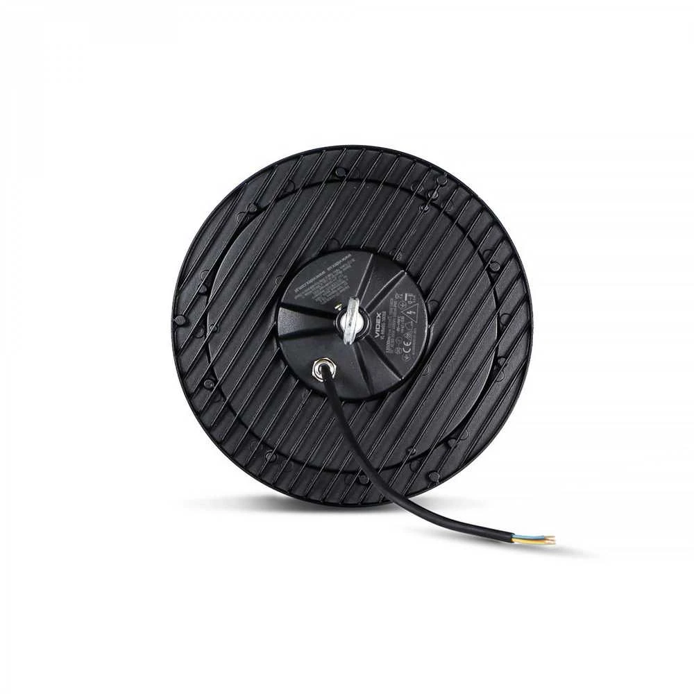 Pramoninis High Bay šviestuvas LED 100W 12000Lm 5000K IP65, VIDEX VL-HBe03-1005B – Masyvus aliuminio radiatorius aušinimui