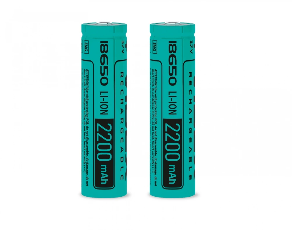 Įkraunama baterija 18650 Li-Ion, 3.7V, 2200mAh VIDEX 18650/2200/BULK1/3.7V (1 vnt.)