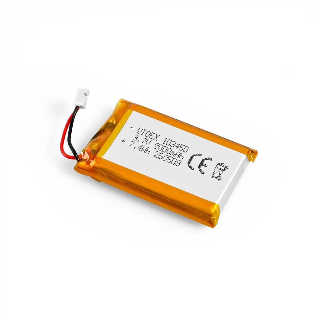 Įkraunama baterija VIDEX Li-pol 2000mAh, VLF-B103450-20 – Didelės talpos atsarginis akumuliatorius saugiam ir intensyviam srovės atidavimui