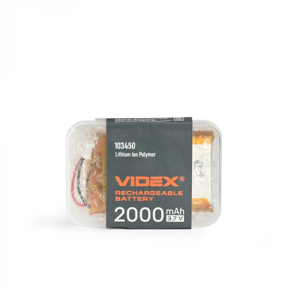 Įkraunama baterija VIDEX Li-pol 2000mAh, VLF-B103450-20 – Didelės talpos atsarginis akumuliatorius saugiam ir intensyviam srovės atidavimui