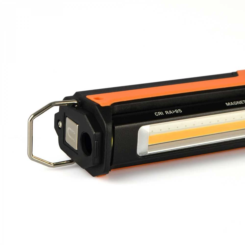 Darbinis LED žibintuvėlis CREE XTE 5W + COB 10W, 400Lm 4000K/6500K, Li-ion 18650 2200mAh, VIDEX VLF-M044UV – UV šviesos režimas freono nuotėkių diagnostikai