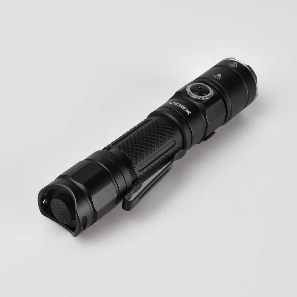 Įkraunamas kišeninis LED žibintuvėlis Luminus SST40 10W, 1200Lm 5000K, Li-ion 18650 2200mAh, VIDEX VLF-A105Z – Optinis priartinimas tiksliam spindulio fokusavimui