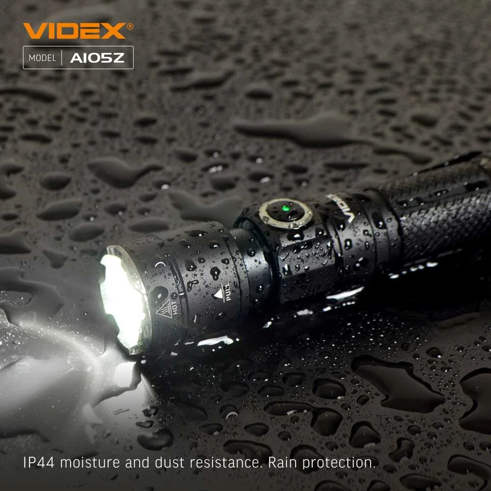 Įkraunamas kišeninis LED žibintuvėlis Luminus SST40 10W, 1200Lm 5000K, Li-ion 18650 2200mAh, VIDEX VLF-A105Z – Optinis priartinimas tiksliam spindulio fokusavimui