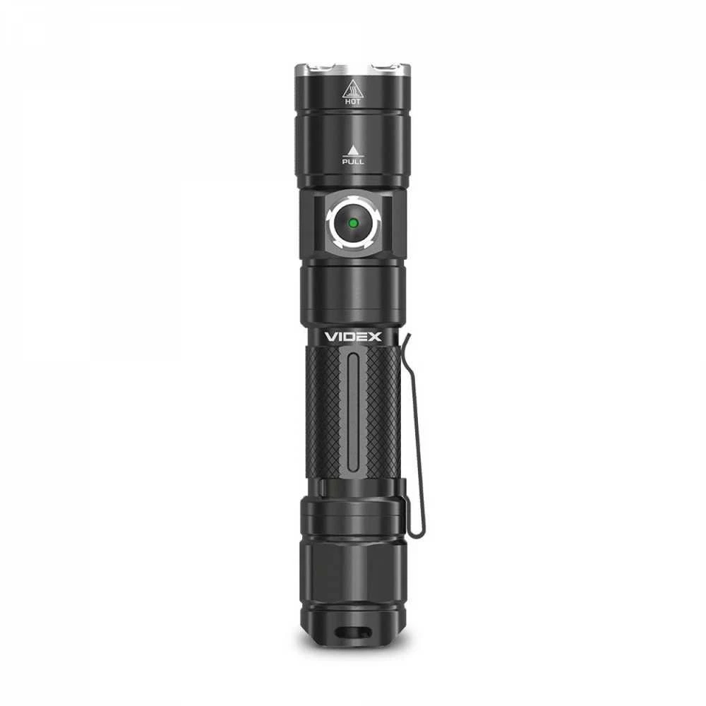 Įkraunamas kišeninis LED žibintuvėlis Luminus SST40 10W, 1200Lm 5000K, Li-ion 18650 2200mAh, VIDEX VLF-A105Z – Optinis priartinimas tiksliam spindulio fokusavimui