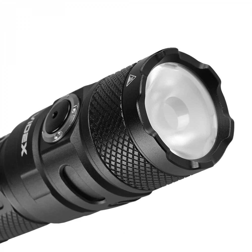 Įkraunamas kišeninis LED žibintuvėlis Luminus SST40 10W, 1500Lm 5000K, 18350/18650 baterijos, VIDEX VLF-A298 – Modulinis keičiamo dydžio korpusas su dviem baterijomis