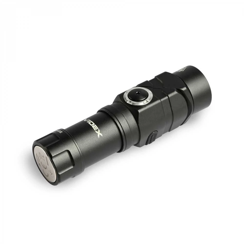 Įkraunamas kampinis LED žibintuvėlis Luminus SST20 10W, Raudona šviesa, 600Lm 5000K, Li-ion 16340 800mAh (keičiamas į CR123A), VIDEX VLF-A244RH – 90° sukiama galva