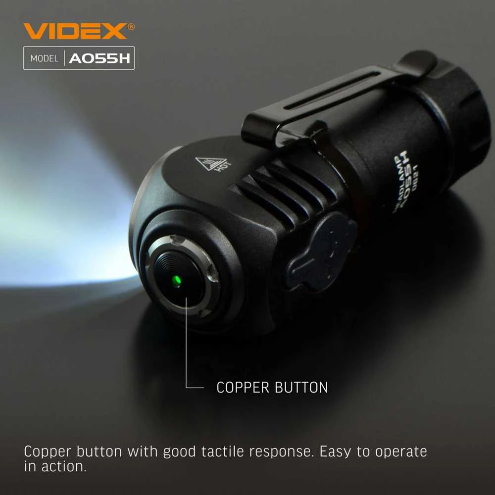 Įkraunamas kampinis LED žibintuvėlis Luminus SST20 10W, 600Lm 5700K, Li-ion 16340 800mAh (keičiamas į CR123A), VIDEX VLF-A055H – Šoninė šviesa, magnetinis pagrindas