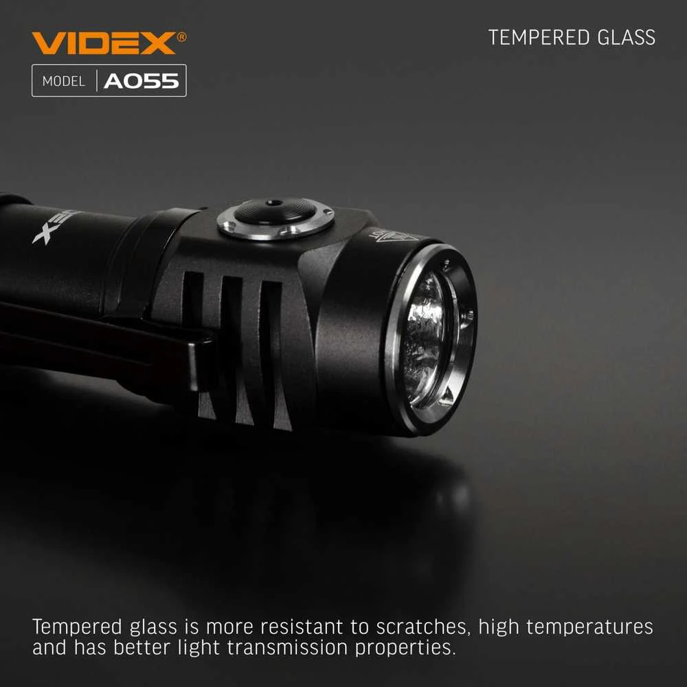 Įkraunamas kišeninis LED žibintuvėlis Luminus SST20 10W, 600Lm 5700K, Li-ion 16340 800mAh (keičiamas į CR123A), VIDEX VLF-A055 – Kompaktiškas dydis ir plieno klipsas