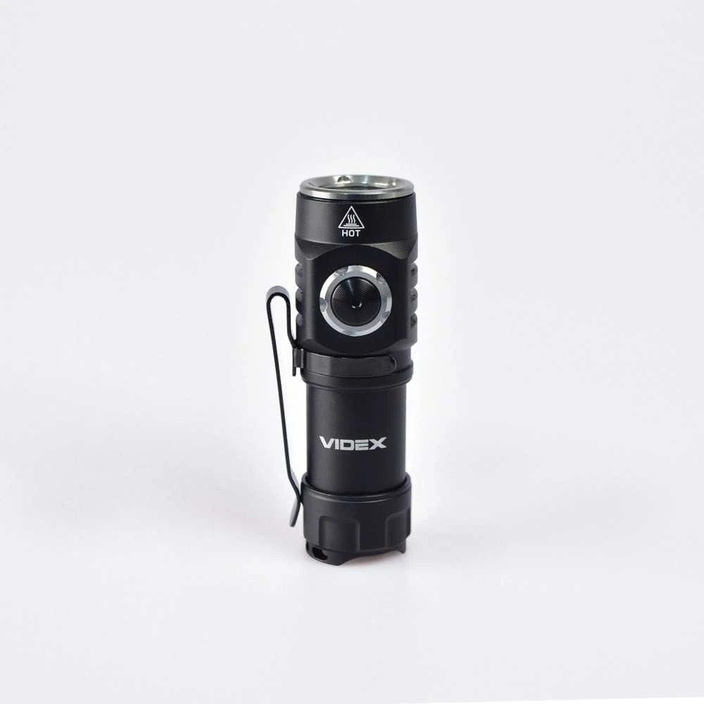 Įkraunamas kišeninis LED žibintuvėlis Luminus SST20 10W, 600Lm 5700K, Li-ion 16340 800mAh (keičiamas į CR123A), VIDEX VLF-A055 – Kompaktiškas dydis ir plieno klipsas