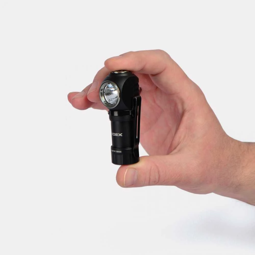 Įkraunamas kampinis LED žibintuvėlis Luminus SST20 10W, 600Lm 5700K, Li-ion 16340 800mAh (keičiamas į CR123A), VIDEX VLF-A055H – Šoninė šviesa, magnetinis pagrindas