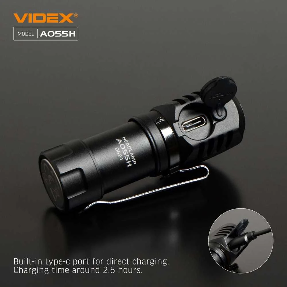 Įkraunamas kampinis LED žibintuvėlis Luminus SST20 10W, 600Lm 5700K, Li-ion 16340 800mAh (keičiamas į CR123A), VIDEX VLF-A055H – Šoninė šviesa, magnetinis pagrindas