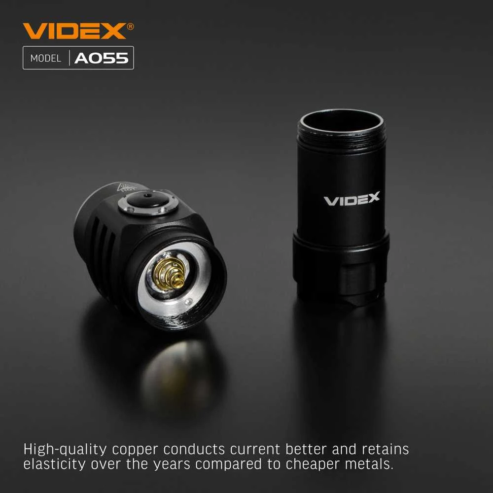 Įkraunamas kišeninis LED žibintuvėlis Luminus SST20 10W, 600Lm 5700K, Li-ion 16340 800mAh (keičiamas į CR123A), VIDEX VLF-A055 – Kompaktiškas dydis ir plieno klipsas