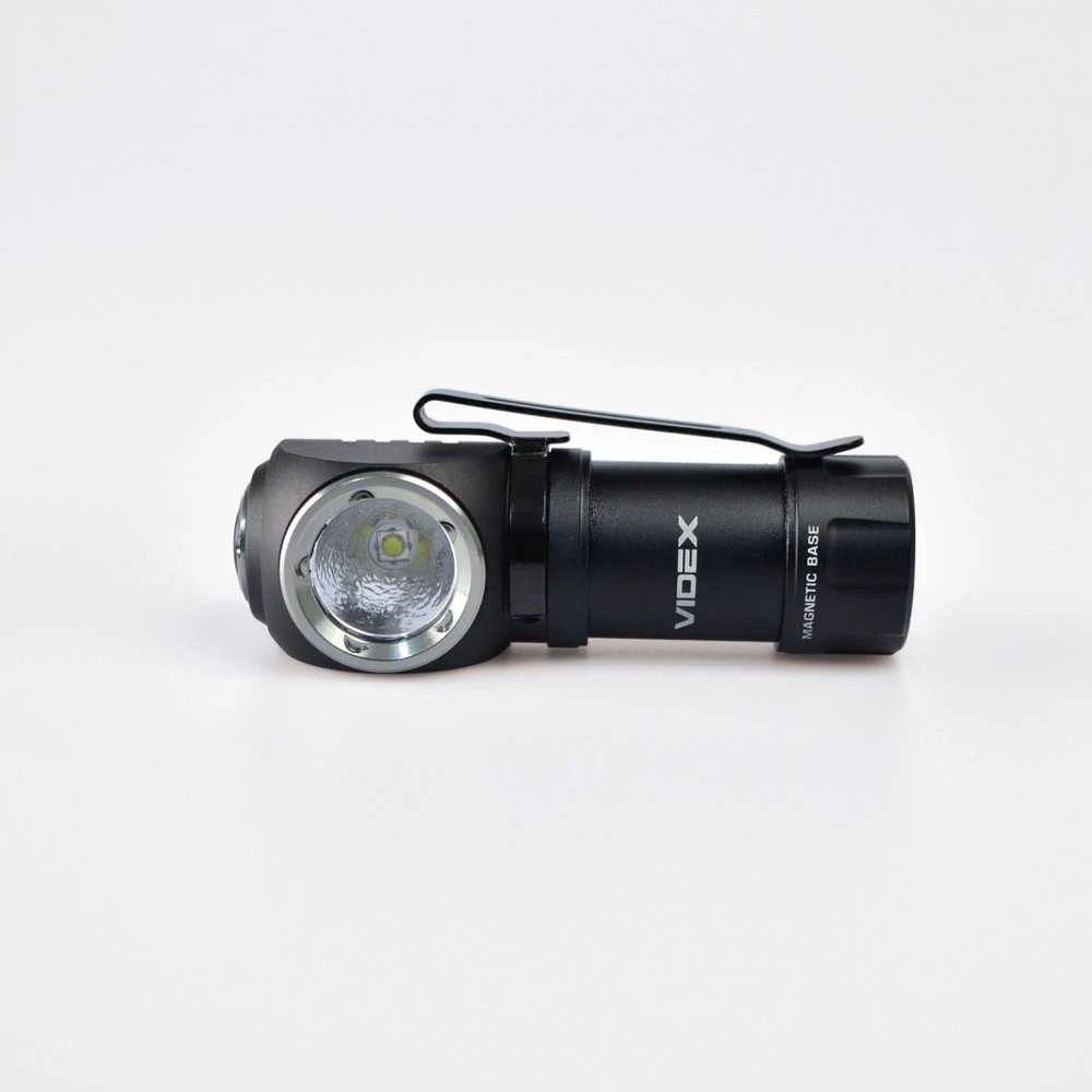 Įkraunamas kampinis LED žibintuvėlis Luminus SST20 10W, 600Lm 5700K, Li-ion 16340 800mAh (keičiamas į CR123A), VIDEX VLF-A055H – Šoninė šviesa, magnetinis pagrindas