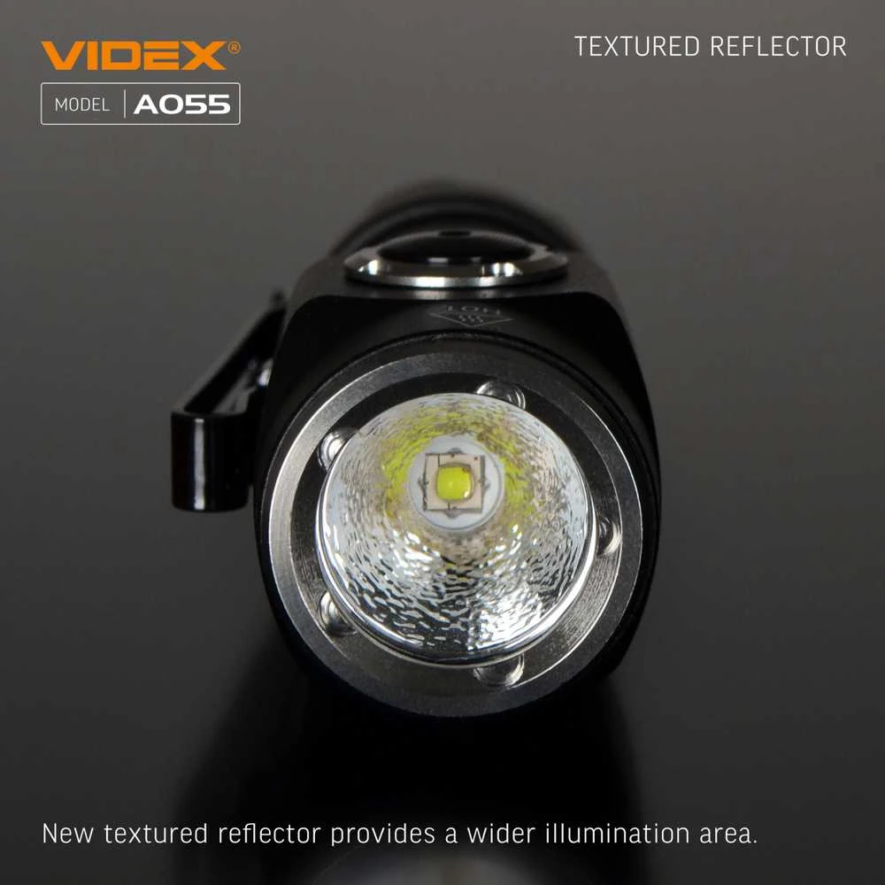 Įkraunamas kišeninis LED žibintuvėlis Luminus SST20 10W, 600Lm 5700K, Li-ion 16340 800mAh (keičiamas į CR123A), VIDEX VLF-A055 – Kompaktiškas dydis ir plieno klipsas