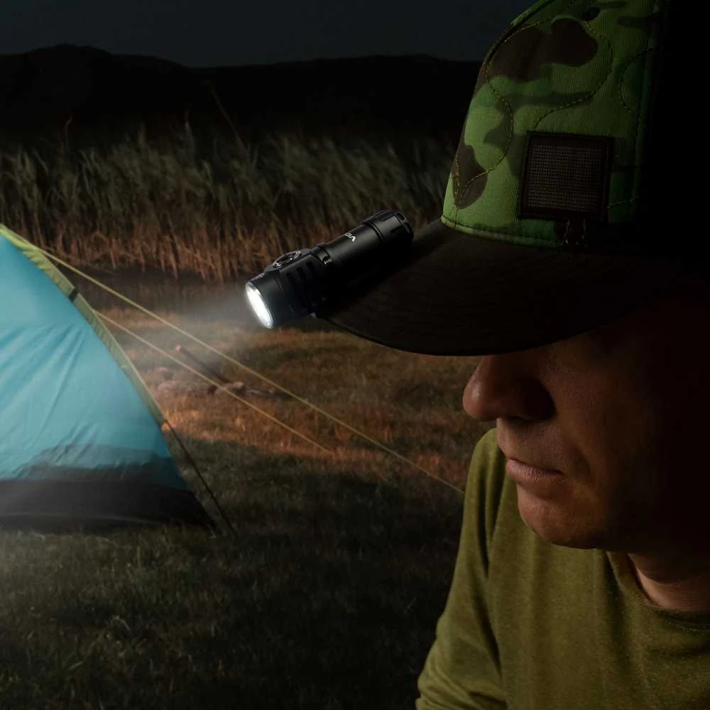 Įkraunamas kišeninis LED žibintuvėlis Luminus SST20 10W, 600Lm 5700K, Li-ion 16340 800mAh (keičiamas į CR123A), VIDEX VLF-A055 – Kompaktiškas dydis ir plieno klipsas