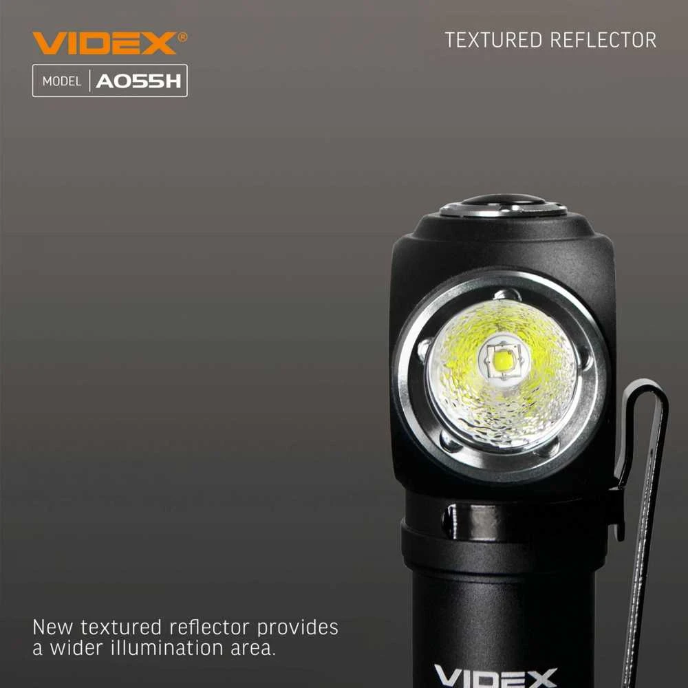 Įkraunamas kampinis LED žibintuvėlis Luminus SST20 10W, 600Lm 5700K, Li-ion 16340 800mAh (keičiamas į CR123A), VIDEX VLF-A055H – Šoninė šviesa, magnetinis pagrindas