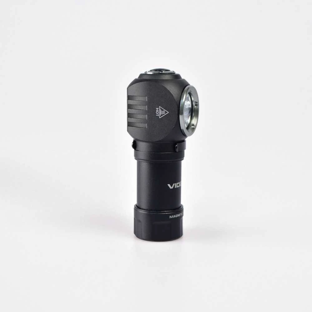 Įkraunamas kampinis LED žibintuvėlis Luminus SST20 10W, 600Lm 5700K, Li-ion 16340 800mAh (keičiamas į CR123A), VIDEX VLF-A055H – Šoninė šviesa, magnetinis pagrindas