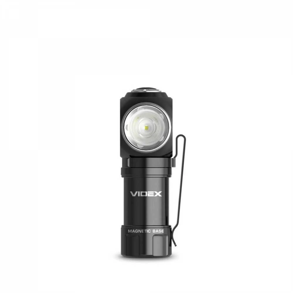 Įkraunamas kampinis LED žibintuvėlis Luminus SST20 10W, 600Lm 5700K, Li-ion 16340 800mAh (keičiamas į CR123A), VIDEX VLF-A055H – Šoninė šviesa, magnetinis pagrindas