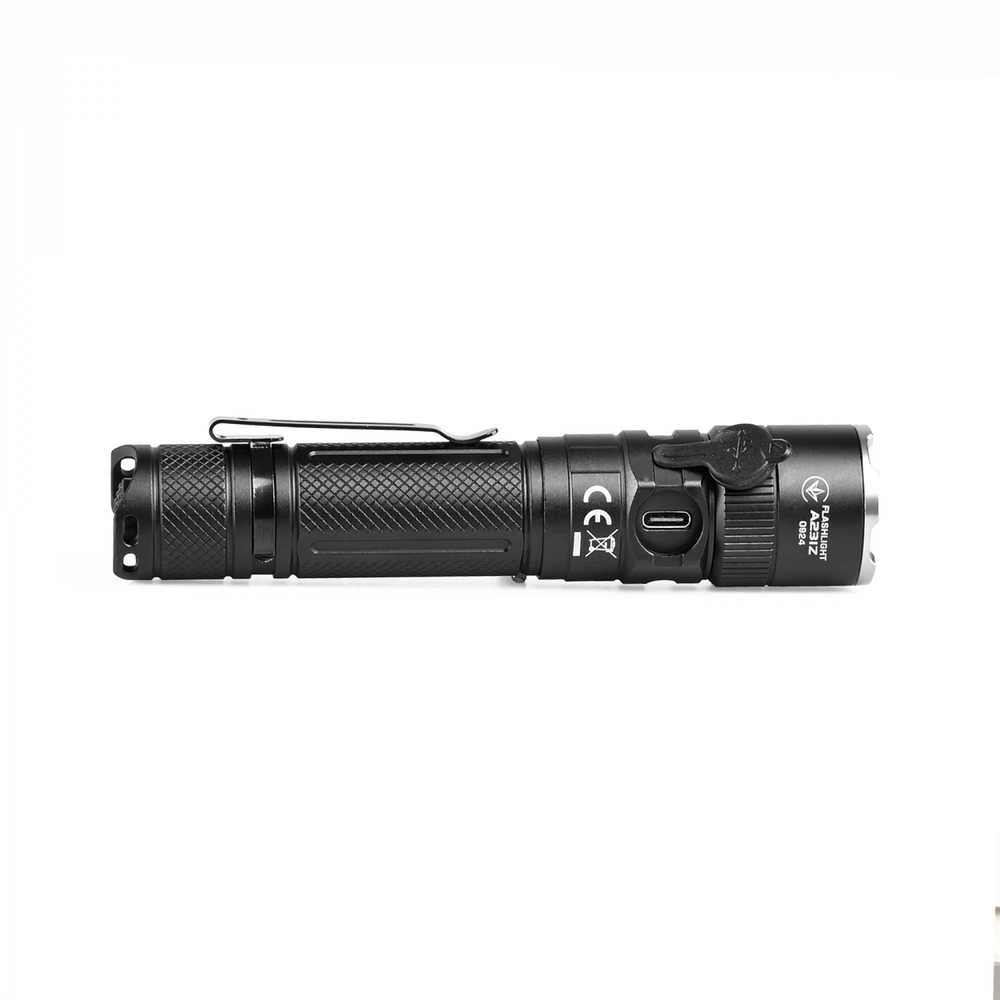 Įkraunamas kišeninis LED žibintuvėlis Luminus SST40 20W, 1500Lm 5000K, Li-ion 21700 4000mAh, VIDEX VLF-A231Z – Optinis priartinimas ir taktinis galinis mygtukas