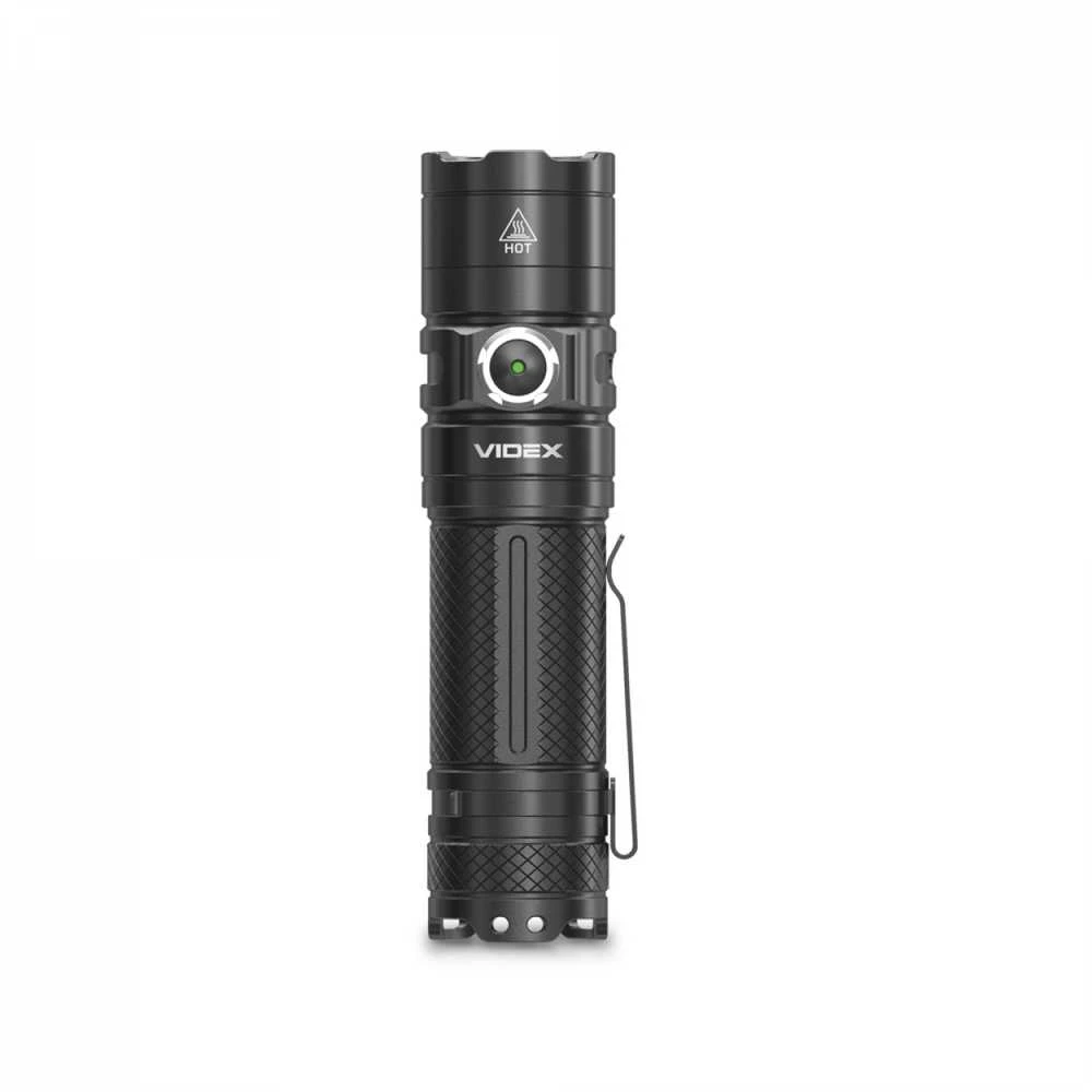 Įkraunamas kišeninis LED žibintuvėlis CREE XHP50.2 20W, 4000Lm 5000K, Li-ion 26650 5000mAh, VIDEX VLF-A355C – Komplekte galingas 5000mAh akumuliatorius