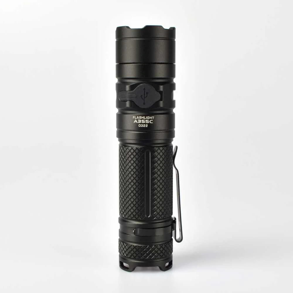 Įkraunamas kišeninis LED žibintuvėlis CREE XHP50.2 20W, 4000Lm 5000K, Li-ion 26650 5000mAh, VIDEX VLF-A355C – Komplekte galingas 5000mAh akumuliatorius