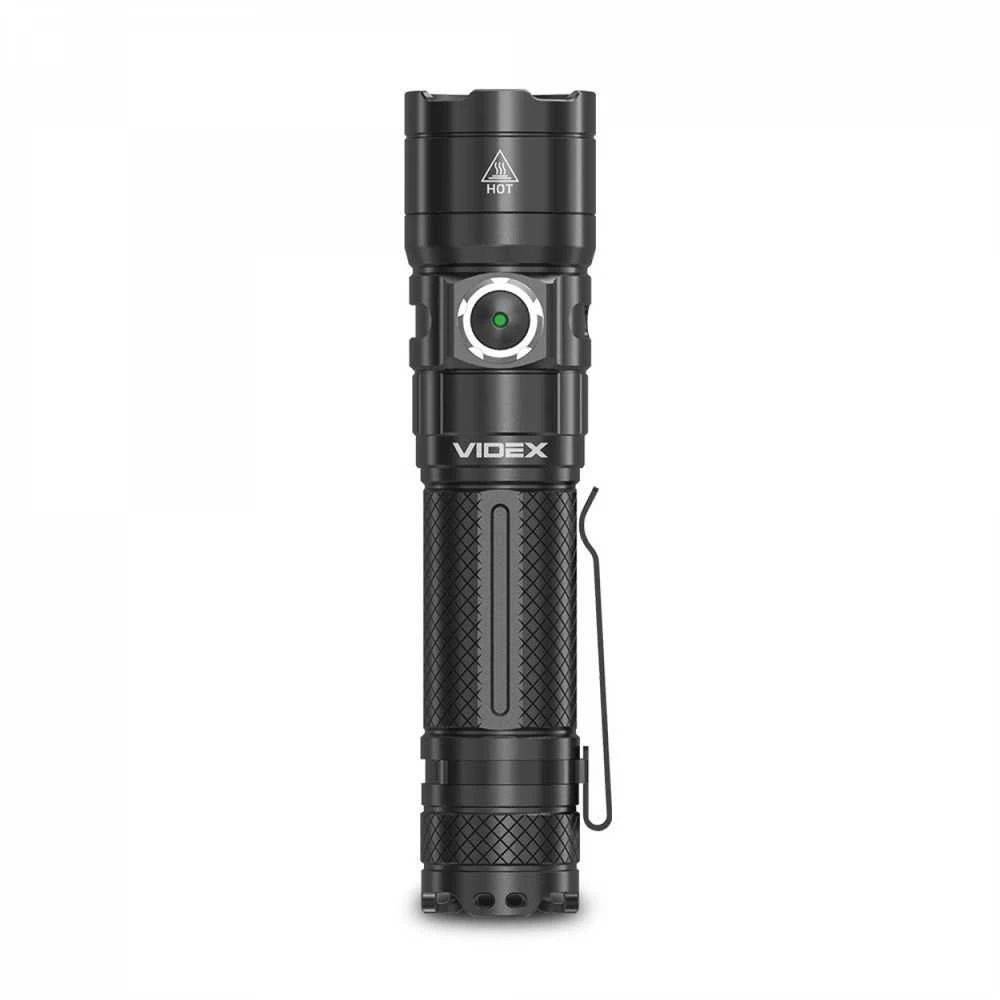 Įkraunamas kišeninis LED žibintuvėlis CREE XHP50.2 20W, 4000Lm 6500K, Li-ion 21700 4000mAh, VIDEX VLF-A406 – Kompaktiškas dydis ir kompromisų neturinti galia