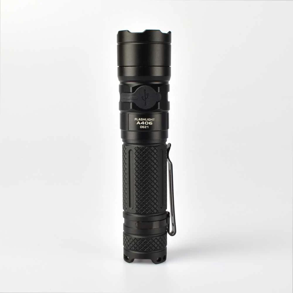 Įkraunamas kišeninis LED žibintuvėlis CREE XHP50.2 20W, 4000Lm 6500K, Li-ion 21700 4000mAh, VIDEX VLF-A406 – Kompaktiškas dydis ir kompromisų neturinti galia