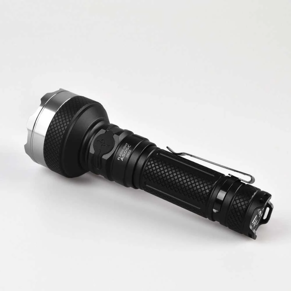 Įkraunamas kišeninis LED žibintuvėlis 4xLuminus SST40 20W, 5500Lm 5000K, Li-ion 21700 4000mAh, VIDEX VLF-A505C – Keturios LED diodai ir 500m spindulio atstumas