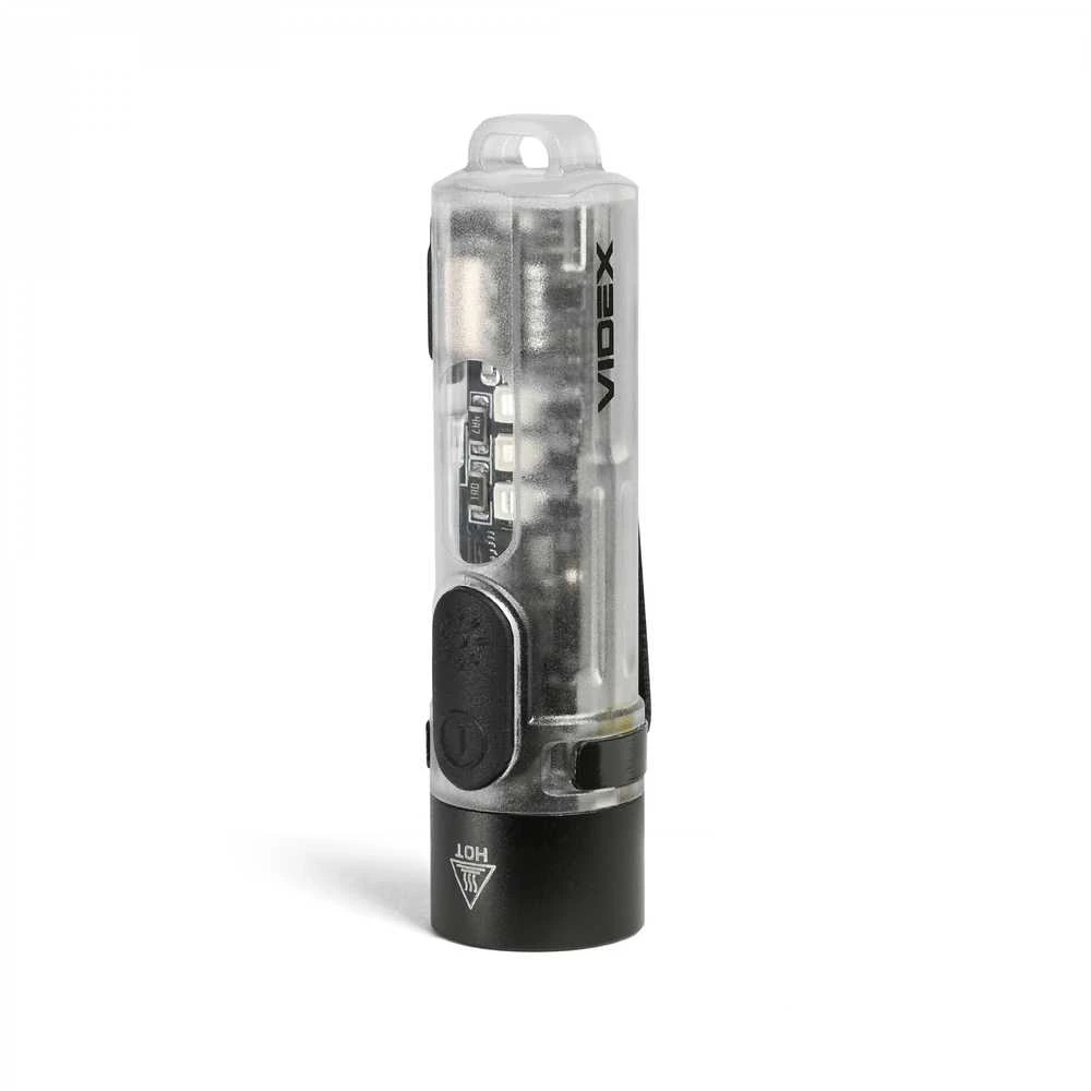 Mini LED žibintuvėlis Luminus SST20, Raudona/UV šviesa, 400Lm 5000K, Type-C 250mAh baterija, VIDEX VLF-AK012 – Raktų pakabuko formatas su įmontuotu UV režimu