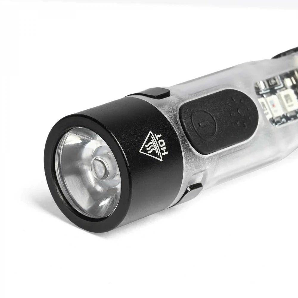 Mini LED žibintuvėlis Luminus SST20, Raudona/UV šviesa, 400Lm 5000K, Type-C 250mAh baterija, VIDEX VLF-AK012 – Raktų pakabuko formatas su įmontuotu UV režimu