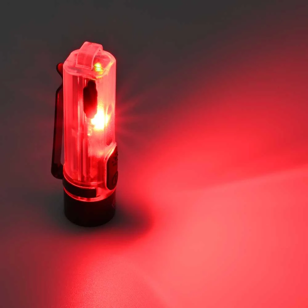 Mini LED žibintuvėlis Luminus SST20, Raudona/UV šviesa, 400Lm 5000K, Type-C 250mAh baterija, VIDEX VLF-AK012 – Raktų pakabuko formatas su įmontuotu UV režimu