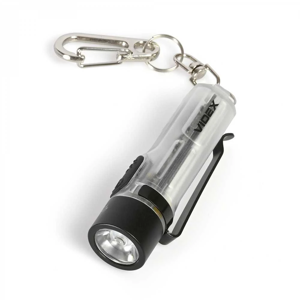 Mini LED žibintuvėlis Luminus SST20, Raudona/UV šviesa, 400Lm 5000K, Type-C 250mAh baterija, VIDEX VLF-AK012 – Raktų pakabuko formatas su įmontuotu UV režimu