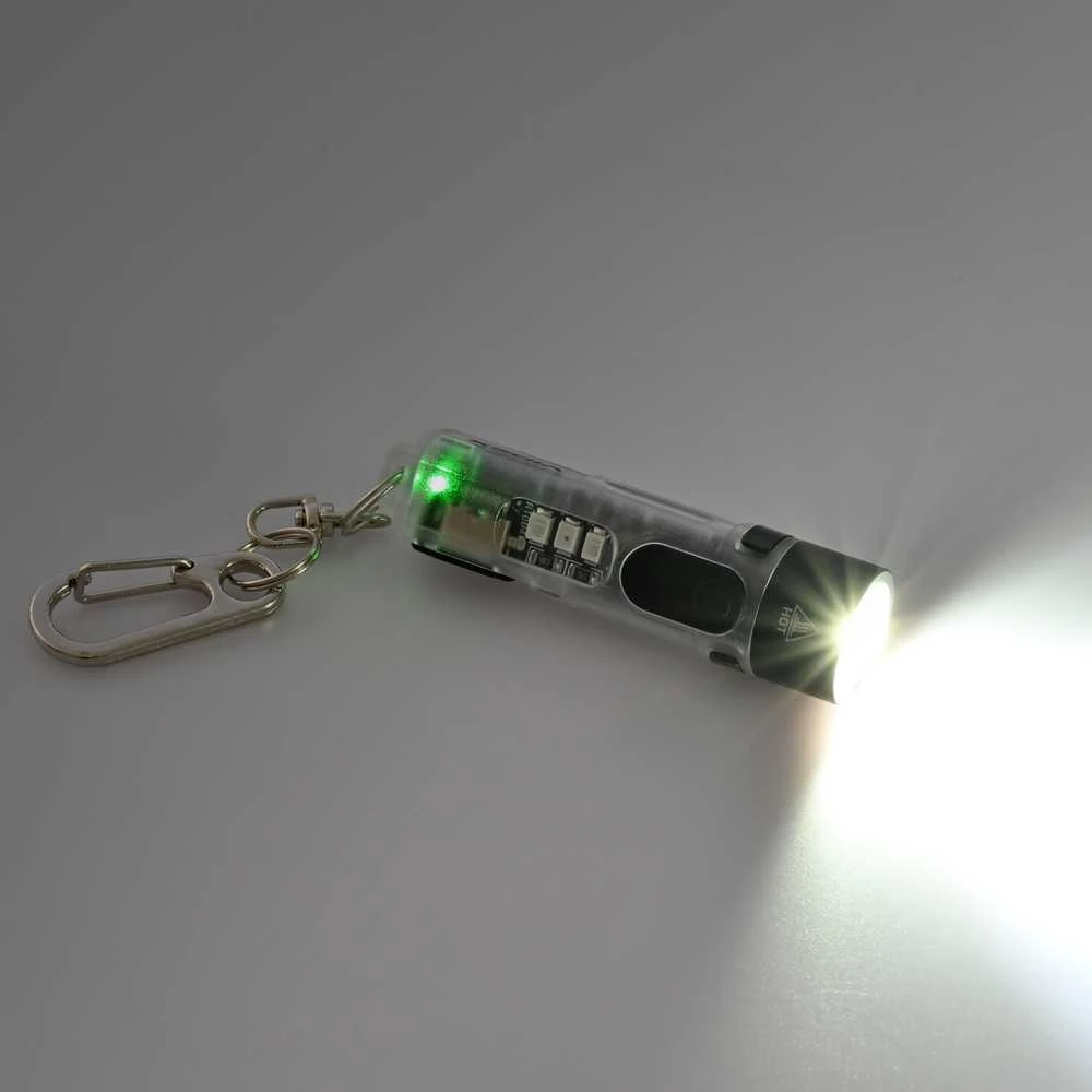 Mini LED žibintuvėlis Luminus SST20, Raudona/UV šviesa, 400Lm 5000K, Type-C 250mAh baterija, VIDEX VLF-AK012 – Raktų pakabuko formatas su įmontuotu UV režimu