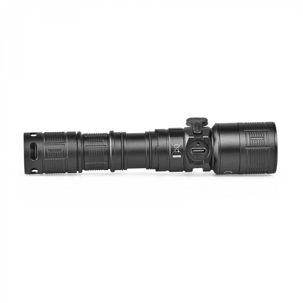 Taktinis LED žibintuvėlis Luminus SST40 10W, Balta/Raudona šviesa, Priartinimas, 1000Lm 5000K, Li-ion 18650 2200mAh, VIDEX VLF-AT366 – Ginklo laikiklis