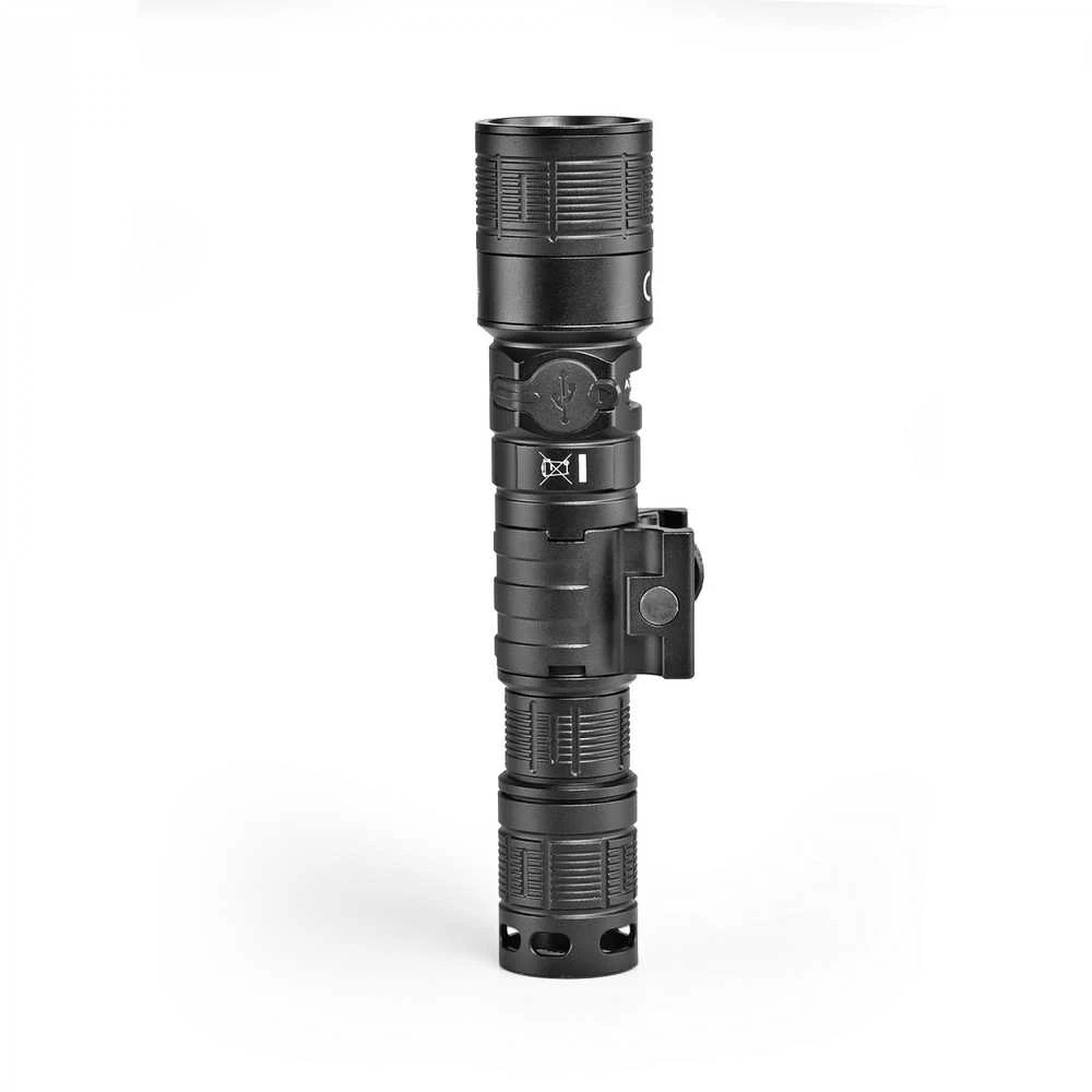 Taktinis LED žibintuvėlis Luminus SST40 10W, Balta/Raudona šviesa, Priartinimas, 1000Lm 5000K, Li-ion 18650 2200mAh, VIDEX VLF-AT366 – Ginklo laikiklis