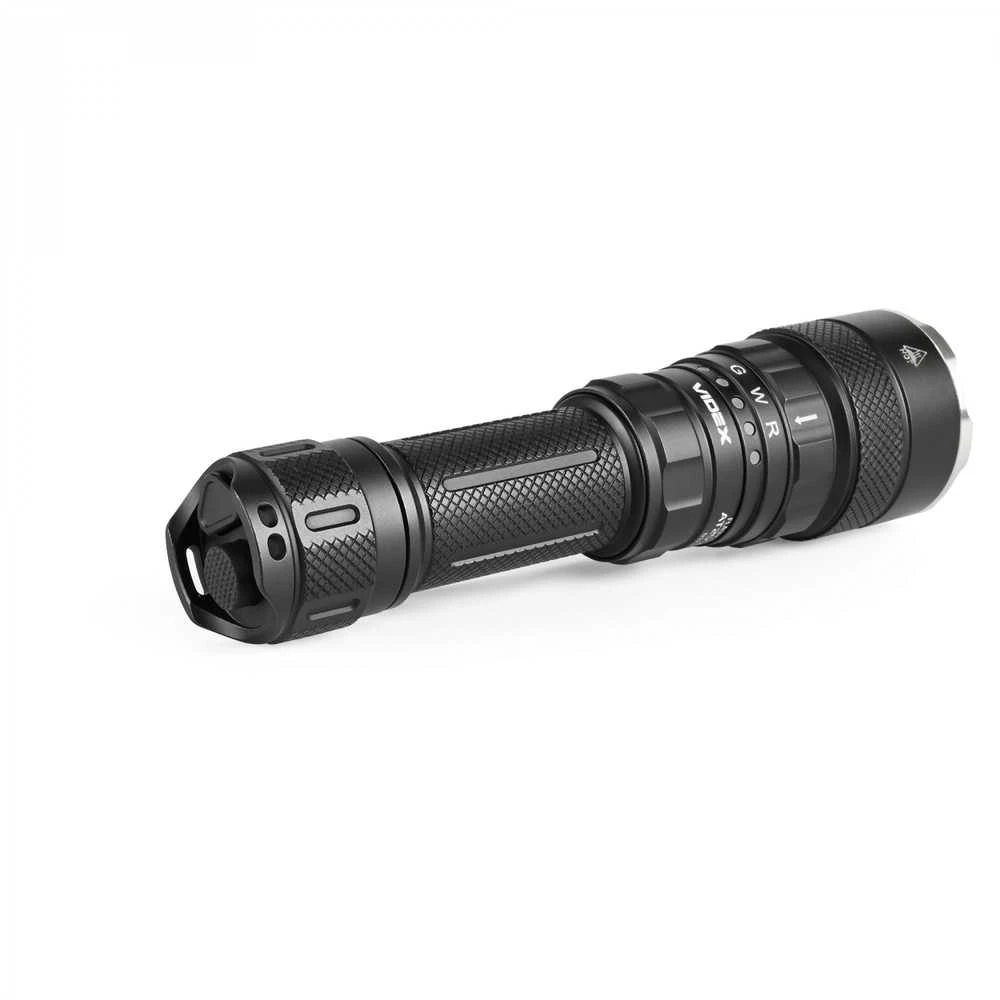 Taktinis LED ž žibintuvėlis Luminus SST40 20W, Raudona/Žalia šviesa, 2000Lm 5000K, Li-ion 21700 4000mAh, VIDEX VLF-AT255RG – Įmontuotos spalvotos šviesos