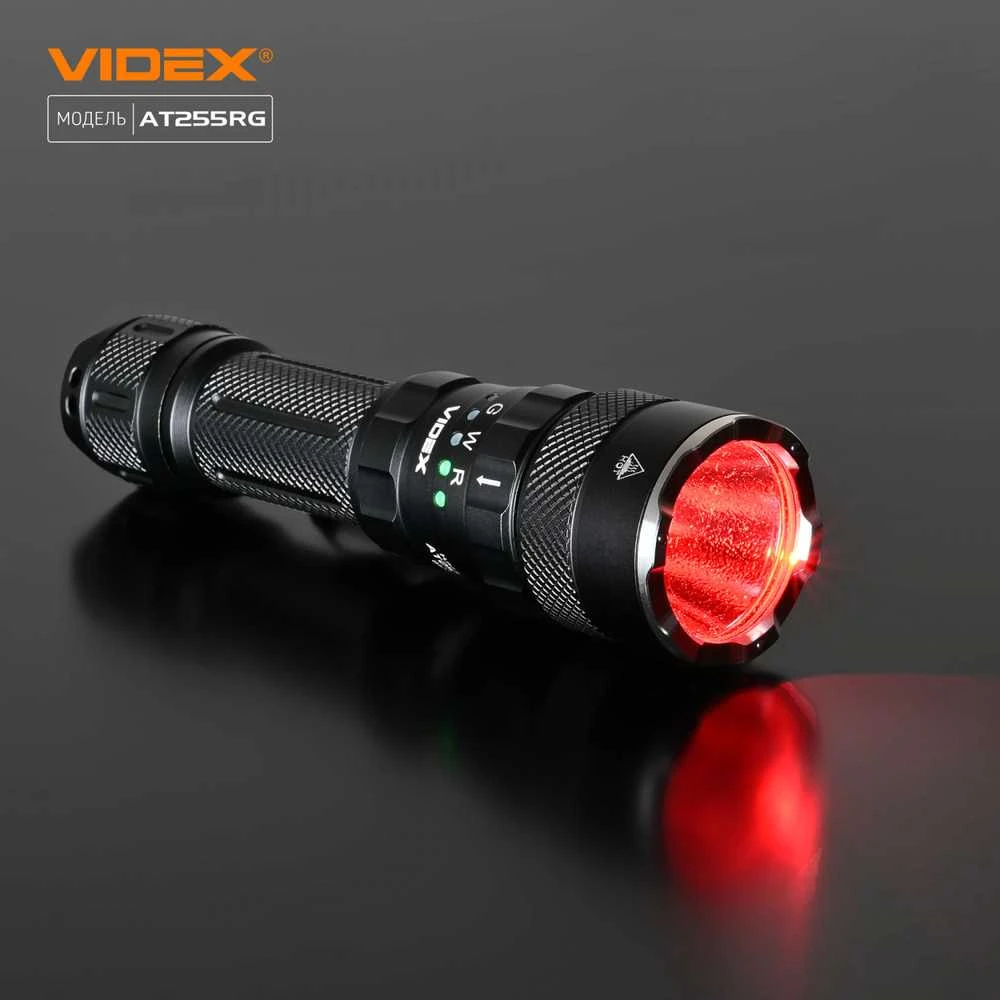 Taktinis LED ž žibintuvėlis Luminus SST40 20W, Raudona/Žalia šviesa, 2000Lm 5000K, Li-ion 21700 4000mAh, VIDEX VLF-AT255RG – Įmontuotos spalvotos šviesos