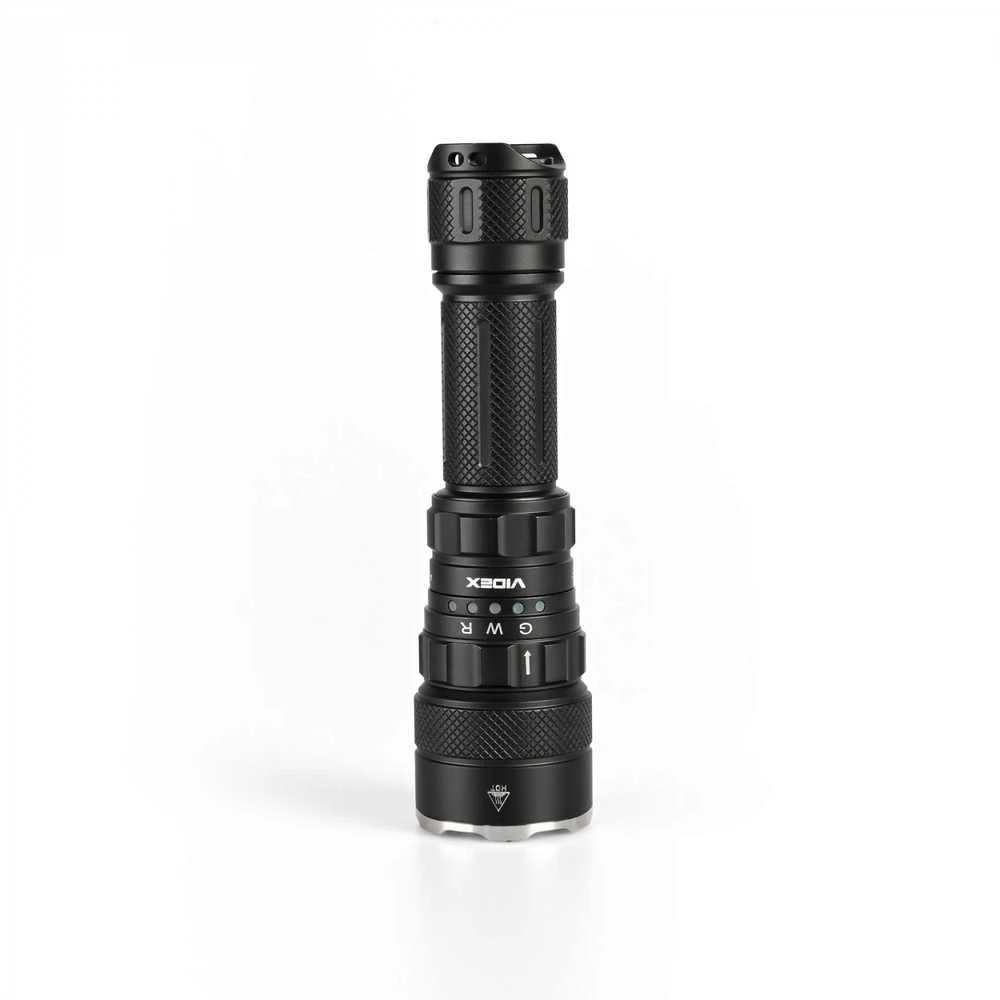 Taktinis LED ž žibintuvėlis Luminus SST40 20W, Raudona/Žalia šviesa, 2000Lm 5000K, Li-ion 21700 4000mAh, VIDEX VLF-AT255RG – Įmontuotos spalvotos šviesos
